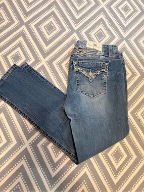 Miss Me Dark Blue Embellished Bootcut Jeans